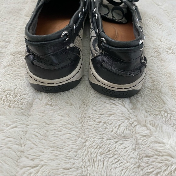 Coach Black and Gray Signature Loafers Flats Size 7 - Picture 8 of 15